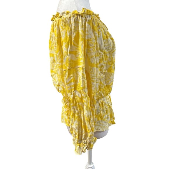 Stella & Ginger Woman's Yellow‎ Off The Shoulder Top Sz M - Picture 3 of 6